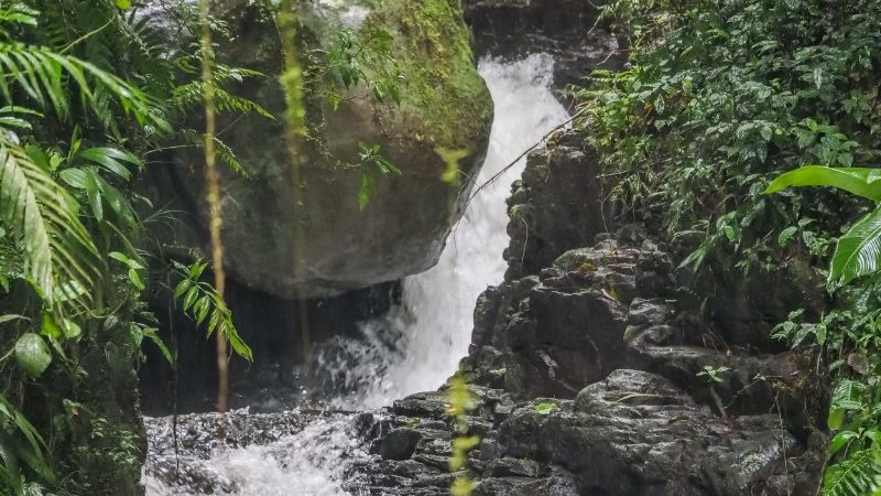A waterfall in the jungle, Costa Rica